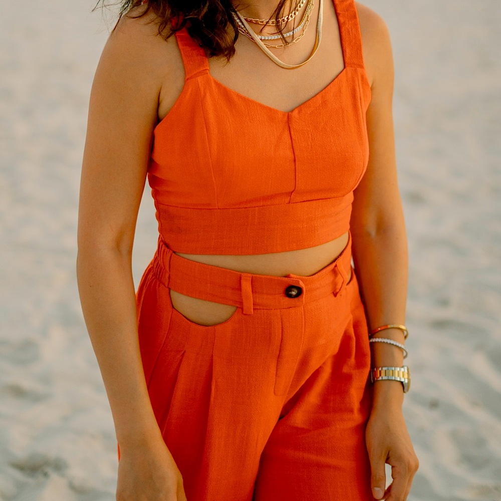 HOT RED MATCHING SET